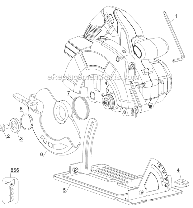 Page A Diagram and Parts List for PC186CS Type 1 Porter Cable Circular Saw